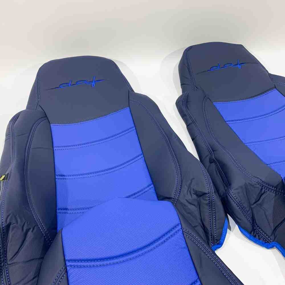 Чохол на сидіння DAF XF95 105 CF85 75 65 LF (2002-2012) перфор.шкіра син.