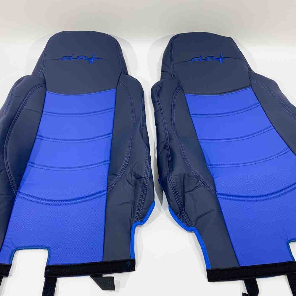 Чохол на сидіння DAF XF95 105 CF85 75 65 LF (2002-2012) перфор.шкіра син.