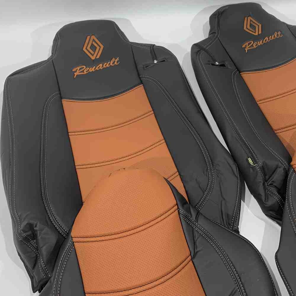 Чохол на сидіння Renault Range T/T-Series (2014-...) перфор.шкіра коричн.