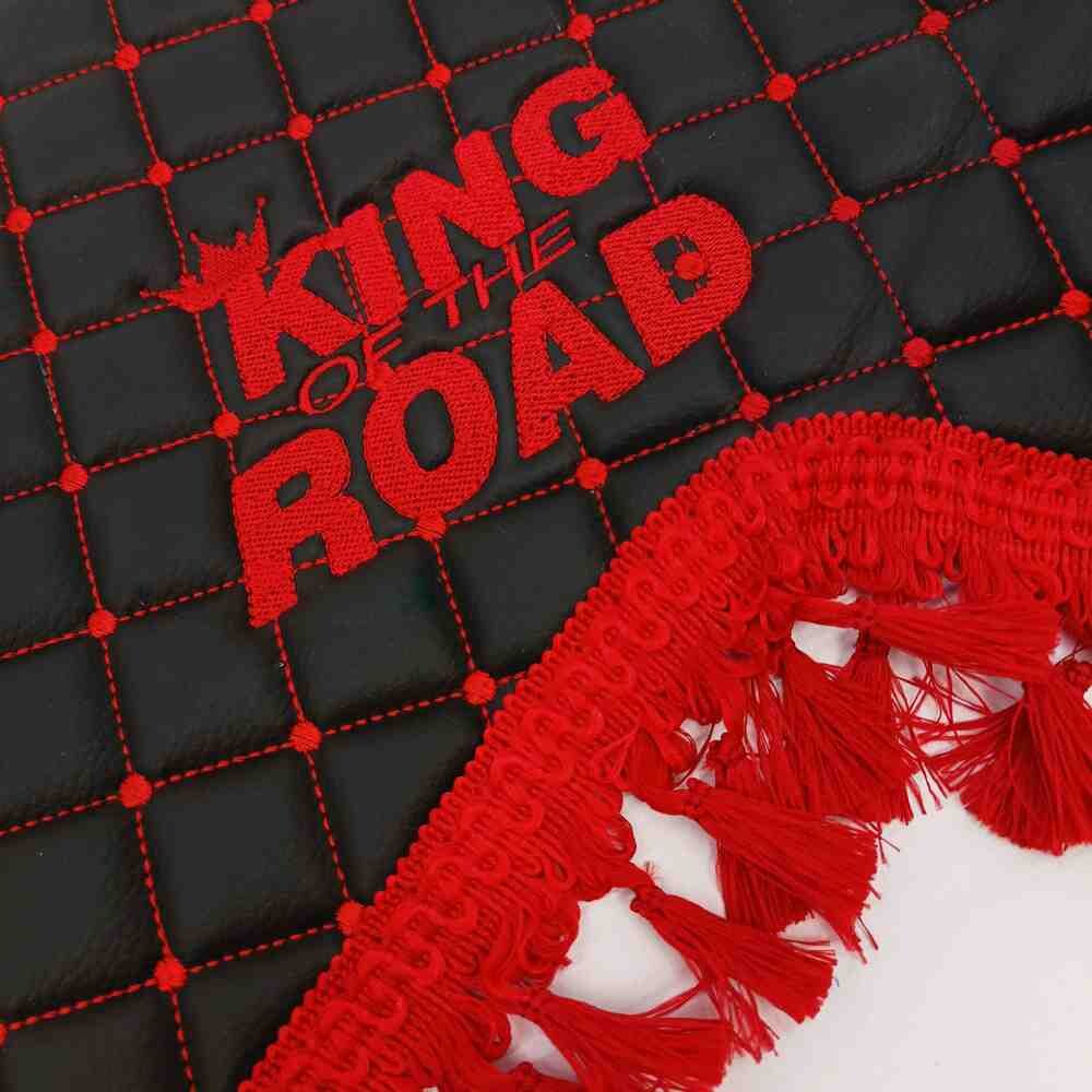 Шторка лоб+ косынки Экокожа KING OF THE ROAD черная