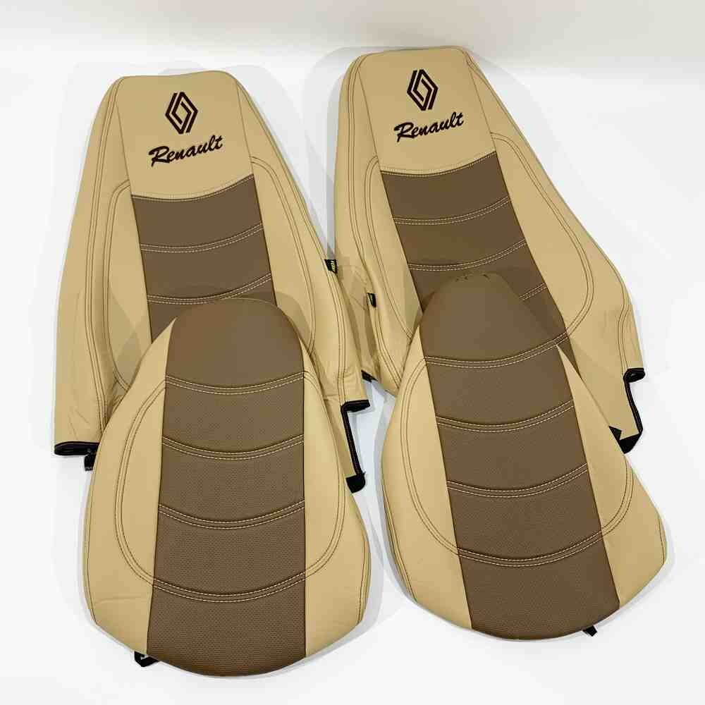 Чохол на сидіння Renault Premium (2005-2013) (пілот) перфор.шкіра беж. Чохол на сидіння Renault Premium (2005-2013) (пілот) перфор.шкіра беж.