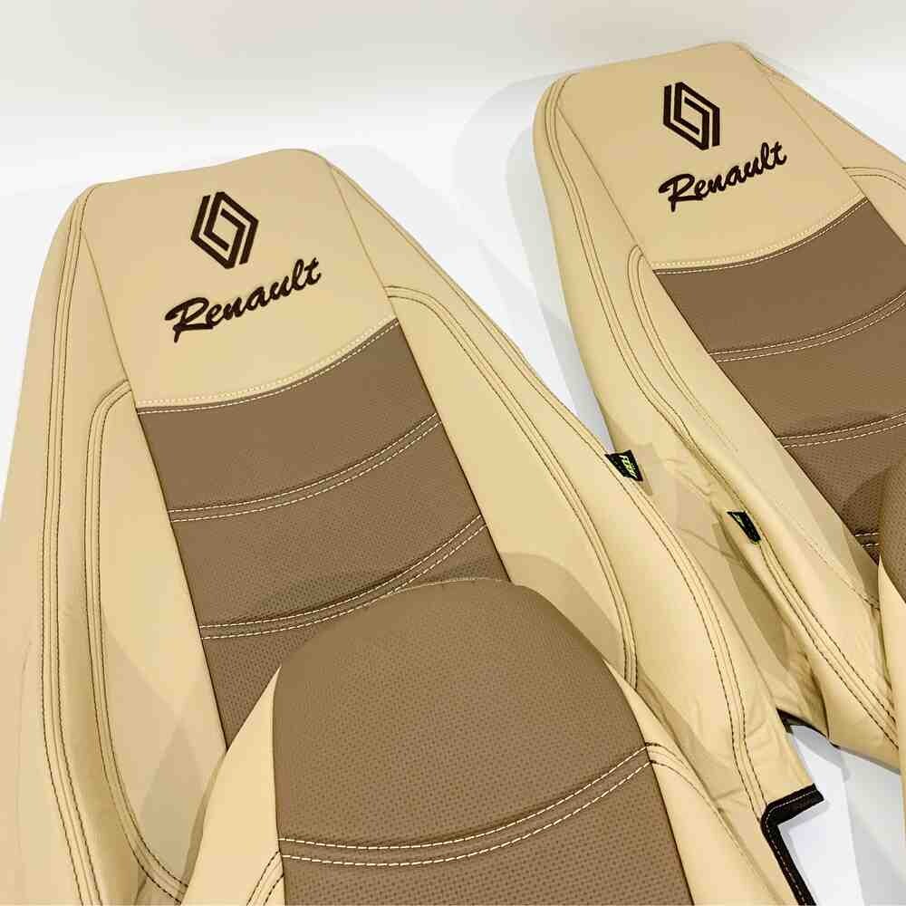 Чохол на сидіння Renault Premium (2005-2013) (пілот) перфор.шкіра беж. Чохол на сидіння Renault Premium (2005-2013) (пілот) перфор.шкіра беж.