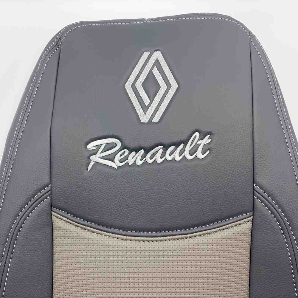 Чохол на сидіння Renault Premium (2005-2013) (пілот) перфор.шкіра сер. Чохол на сидіння Renault Premium (2005-2013) (пілот) перфор.шкіра сер.