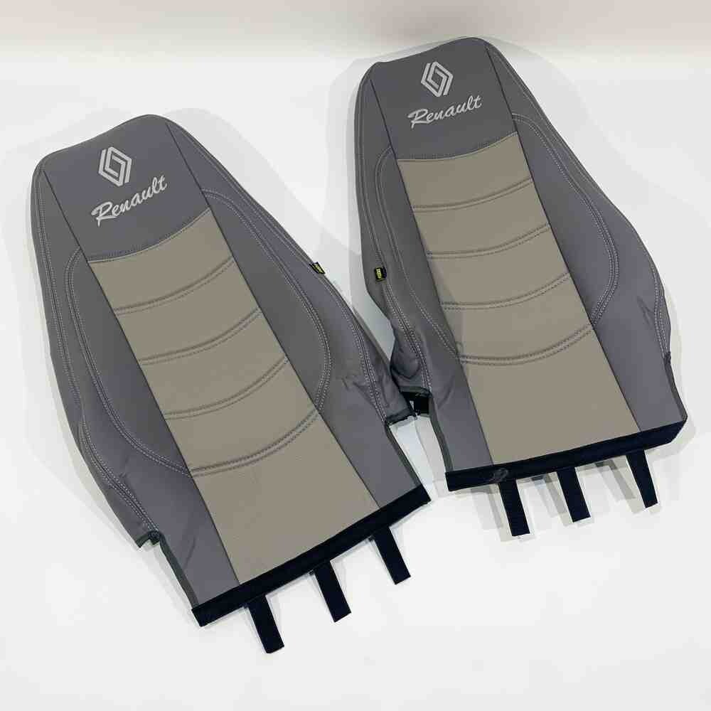 Чохол на сидіння Renault Premium (2005-2013) (пілот) перфор.шкіра сер. Чохол на сидіння Renault Premium (2005-2013) (пілот) перфор.шкіра сер.