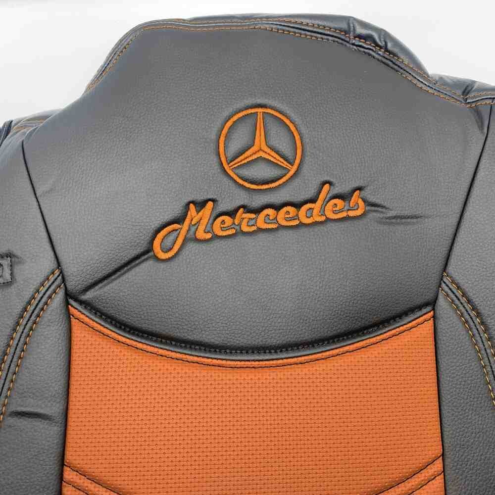 Чехол на сиденья Mercedes Actros 1842 /1845 перфор.кожа коричн. Чехол на сиденья Mercedes Actros 1842 /1845 перфор.кожа коричн.