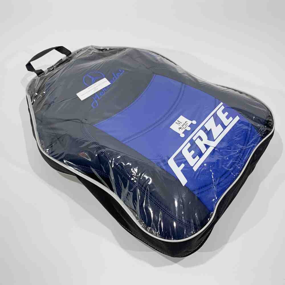 Чехол на сиденья Mercedes Actros 1842 /1845 перфор.кожа син. Чехол на сиденья Mercedes Actros 1842 /1845 перфор.кожа син.