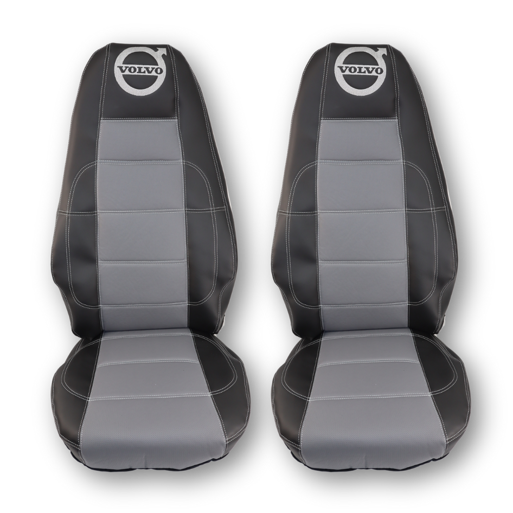 Чехол на сиденья VOLVO FH FM (2002-2013) перфор.кожа сер.