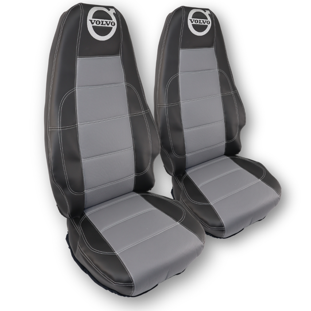 Чехол на сиденья VOLVO FH FM (2002-2013) перфор.кожа сер.