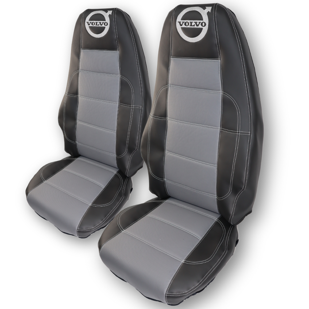 Чехол на сиденья VOLVO FH FM (2002-2013) перфор.кожа сер.