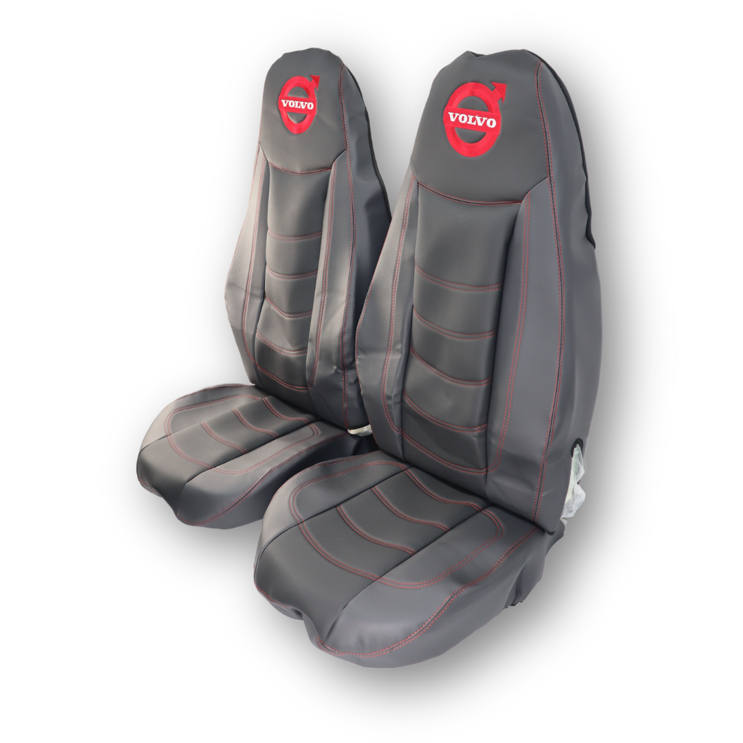 Чехол на сиденья VOLVO FH FM (2002-2013) перфор.кожа чёрн. Чехол на сиденья VOLVO FH FM (2002-2013) перфор.кожа чёрн.