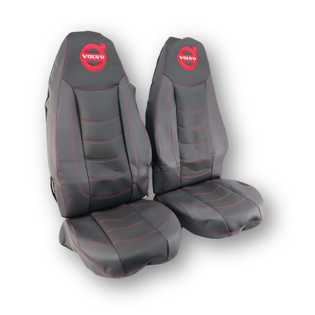 Чехол на сиденья VOLVO FH FM (2002-2013) перфор.кожа чёрн. Чехол на сиденья VOLVO FH FM (2002-2013) перфор.кожа чёрн.