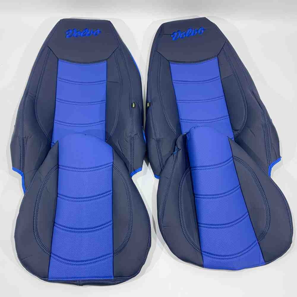 Чохол на сидіння VOLVO FH FM (2002-2013) перфор.шкіра син. Чохол на сидіння VOLVO FH FM (2002-2013) перфор.шкіра син.