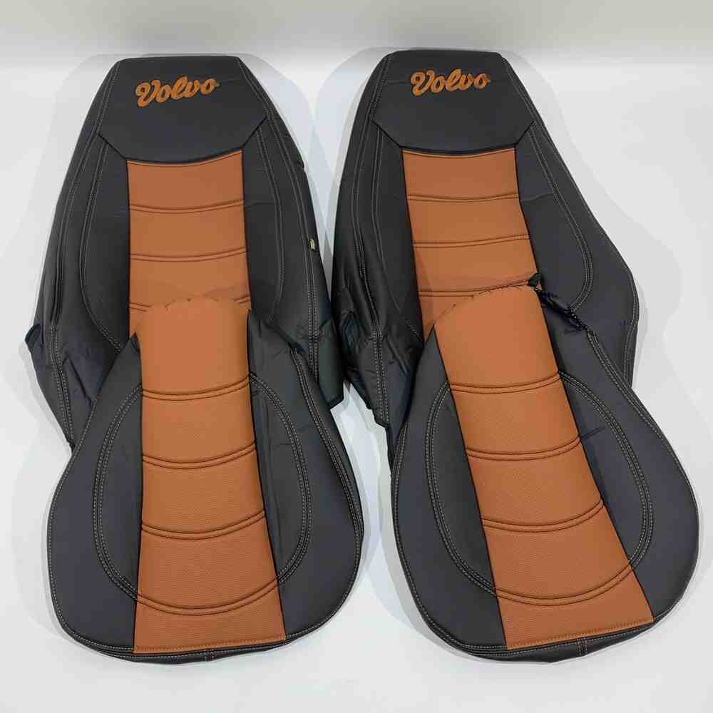 Чохол на сидіння VOLVO FH FM (2002-2013) перфор.шкіра коричн. Чохол на сидіння VOLVO FH FM (2002-2013) перфор.шкіра коричн.