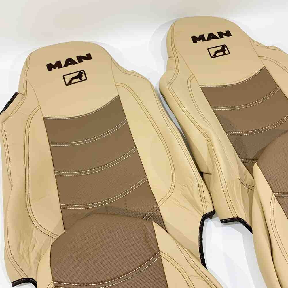 Чохол на сидіння MAN TGX, TGA, TGL, TGM, TGS; (2005-2020) 2 ременя (Бежевий) Чохол на сидіння MAN TGX, TGA, TGL, TGM, TGS; (2005-2020) 2 ременя (Бежевий)