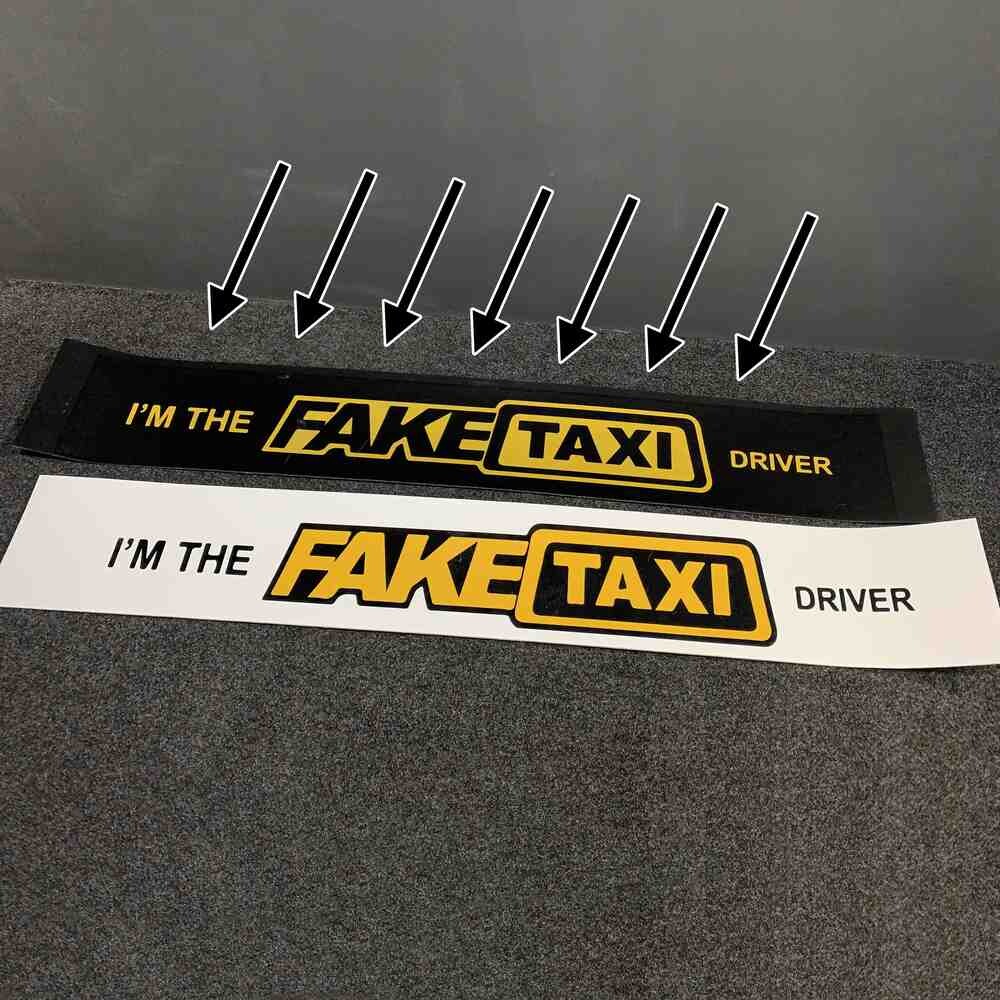 Брызговик с накаткой "метла" I am the FAKE TAXI driver