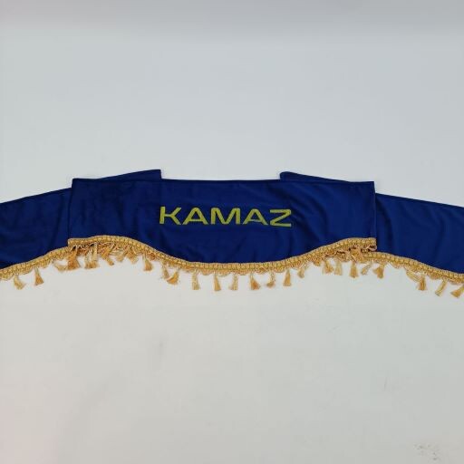 Шторка ВЕЛЮР "Wave" KAMAZ лоб+косынки синяя Шторка ВЕЛЮР "Wave" KAMAZ лоб+косынки синяя