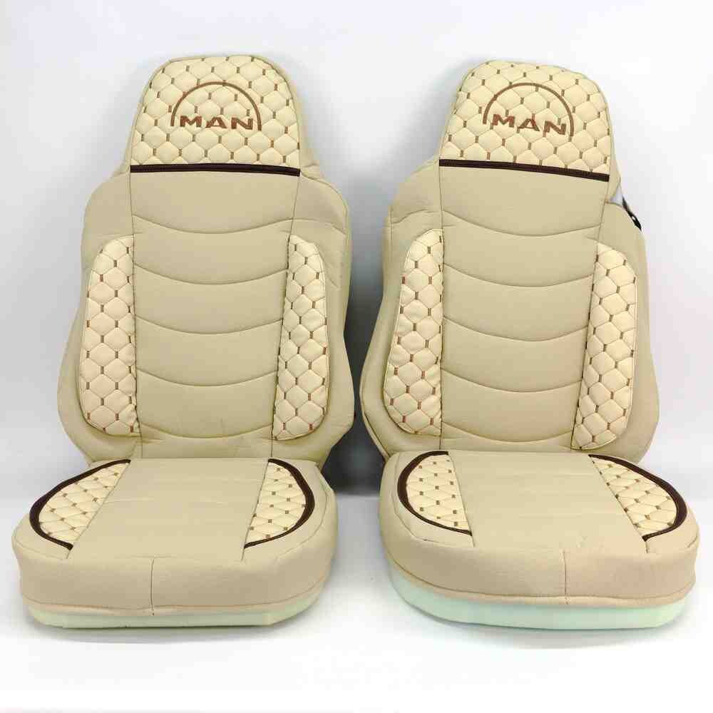 Чехол на сиденья KILIFI MAN TGX,TGA,TGL,TGM,TGS; (2005-2020) 1 ремень водитель бежевый