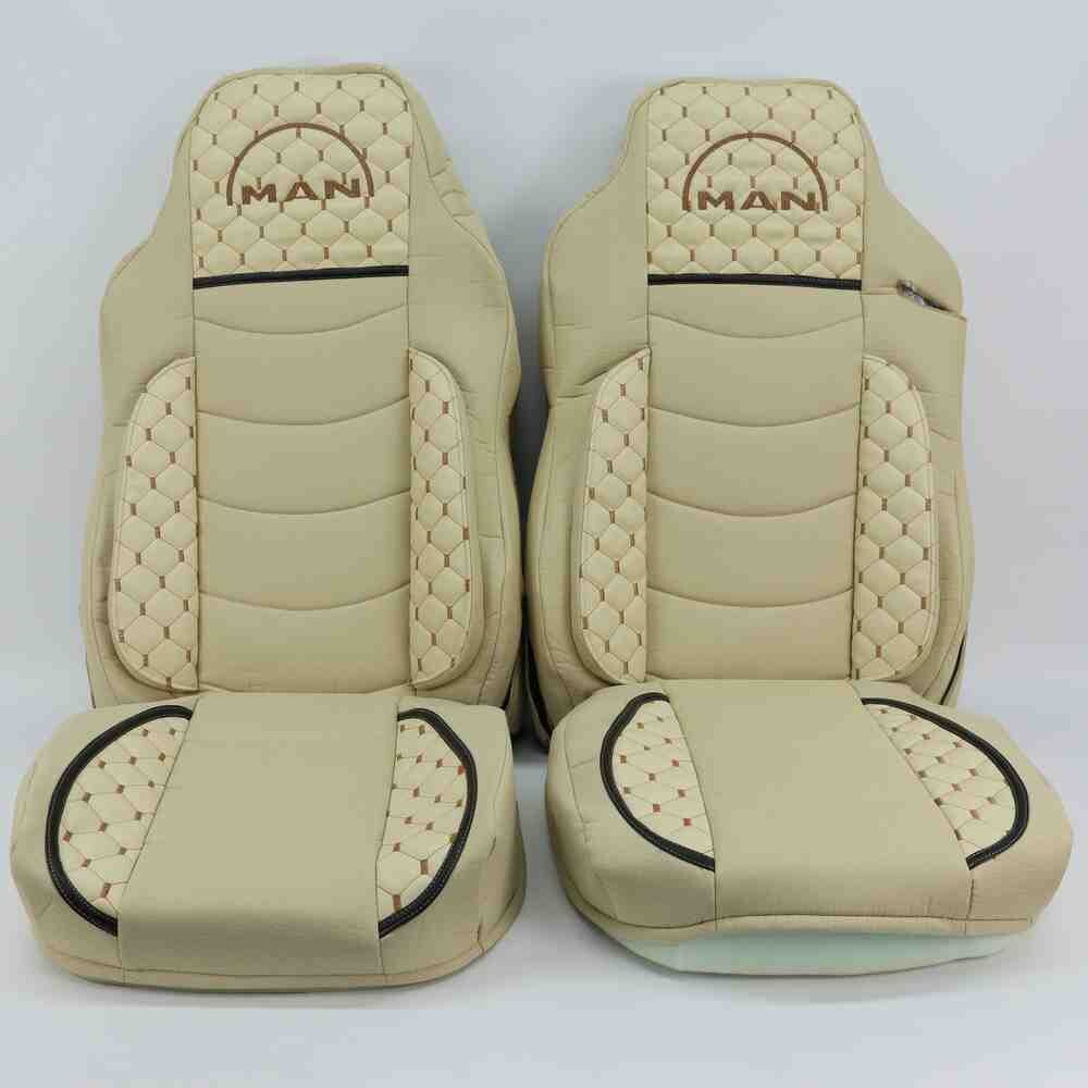 Чохол на сидіння KILIFI MAN TGX,TGA,TGL,TGM,TGS; (2007-2020) 1 ремінь, водій (Низький) пасажир (Високий) бежевий