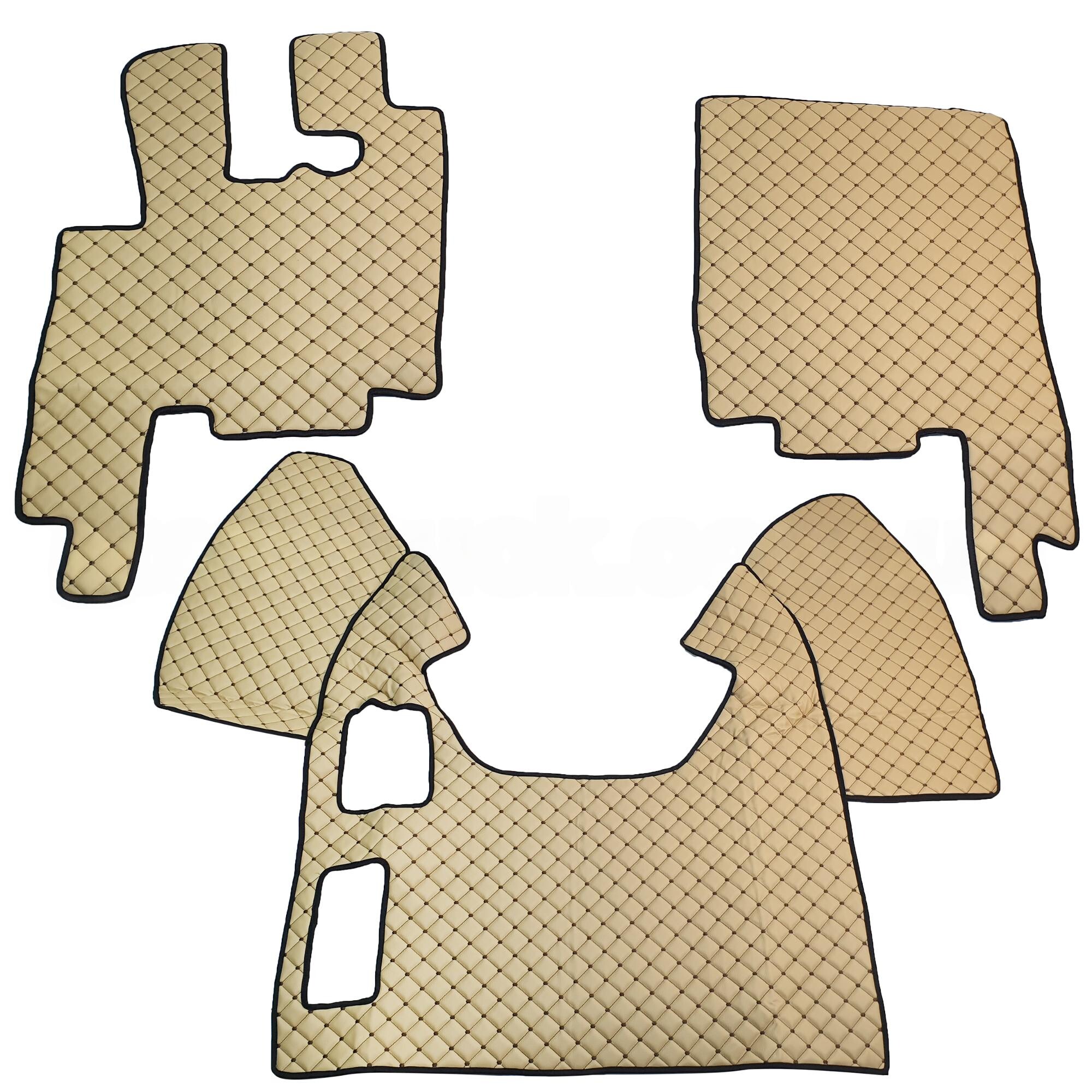 Килимок Екошкіра DAF XF95 1997-2005; МКПП, бежевий, АСП Килимок Екошкіра DAF XF95 1997-2005; МКПП, бежевий, АСП