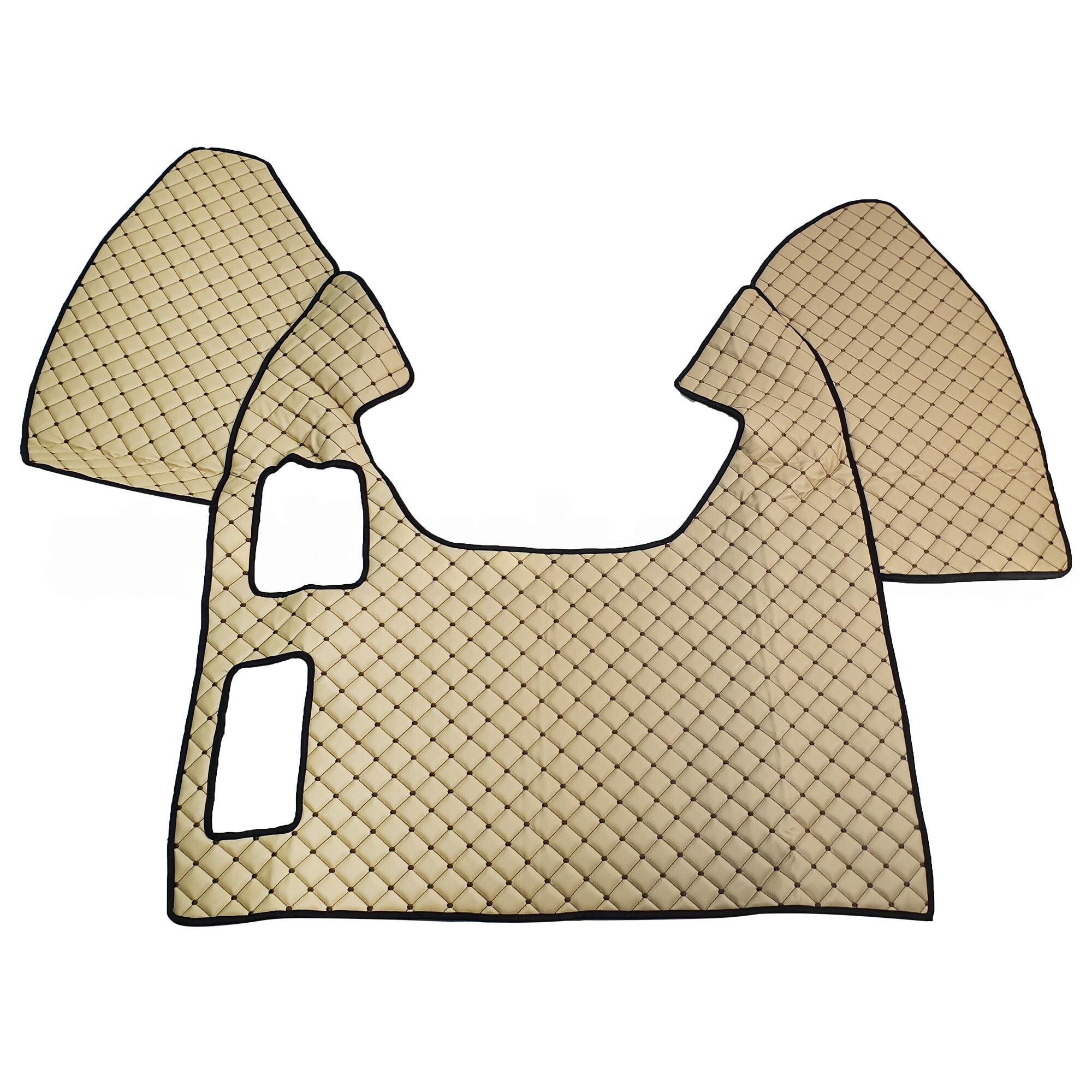 Килимок Екошкіра DAF XF95 1997-2005; МКПП, бежевий, АСП Килимок Екошкіра DAF XF95 1997-2005; МКПП, бежевий, АСП