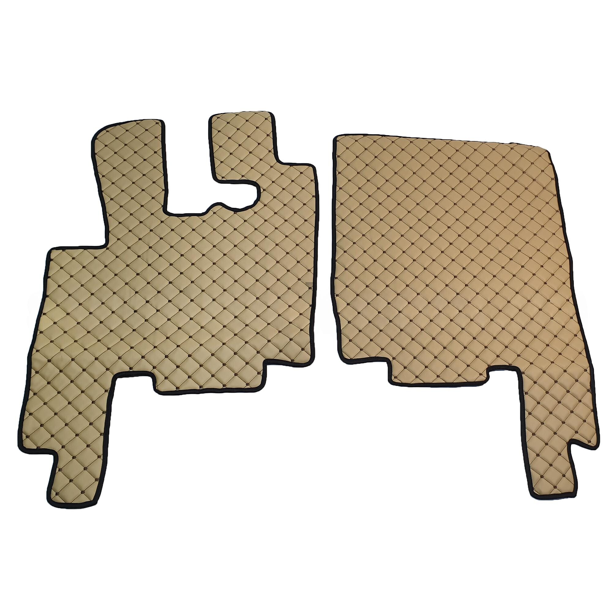 Килимок Екошкіра DAF XF95 1997-2005; МКПП, бежевий, АСП Килимок Екошкіра DAF XF95 1997-2005; МКПП, бежевий, АСП