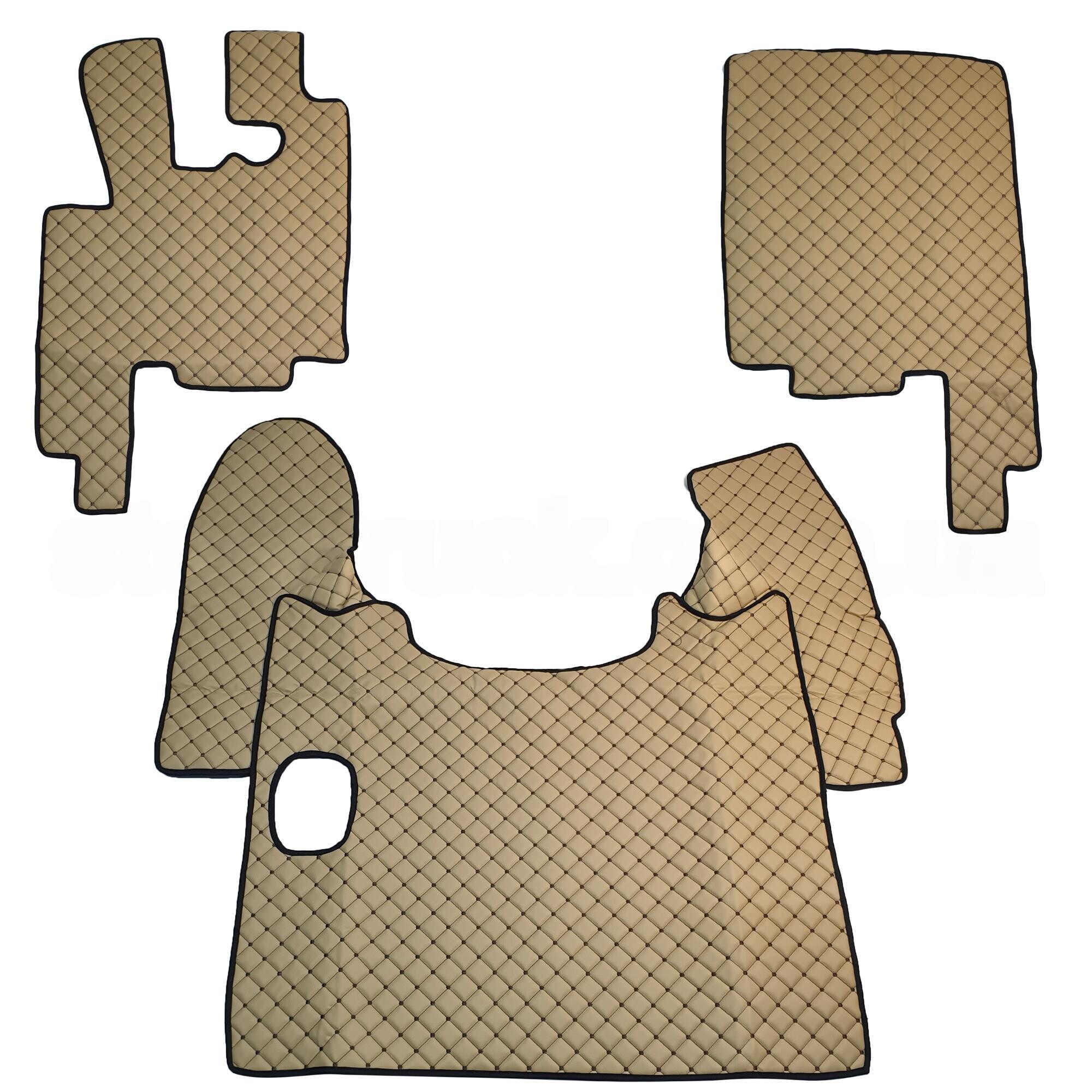 Коврик Экокожа DAF XF105 2005-2013; МКПП, бежевый, АСП Коврик Экокожа DAF XF105 2005-2013; МКПП, бежевый, АСП