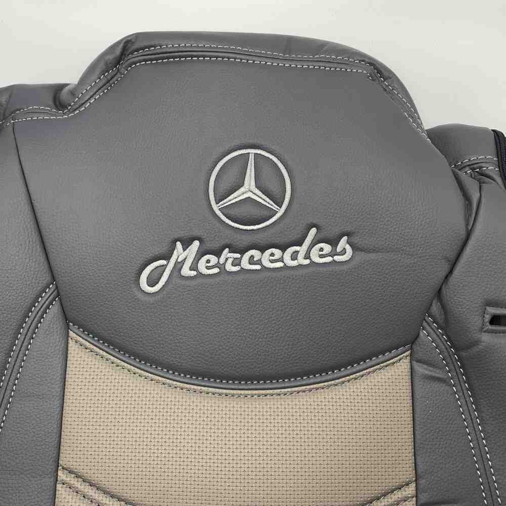 Чехол на сиденья Mercedes Actros 1842 /1845 перфор.кожа сер.