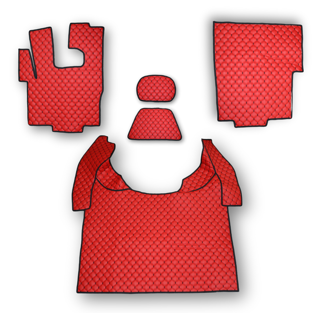 Килимок Екошкіра DAF XF105 2005-2013; АКПП, червоний,