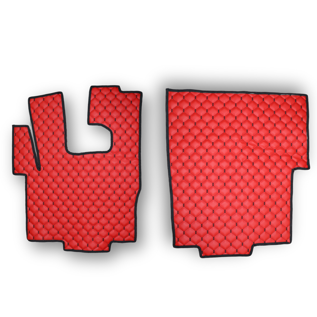 Килимок Екошкіра DAF XF105 2005-2013; АКПП, червоний,