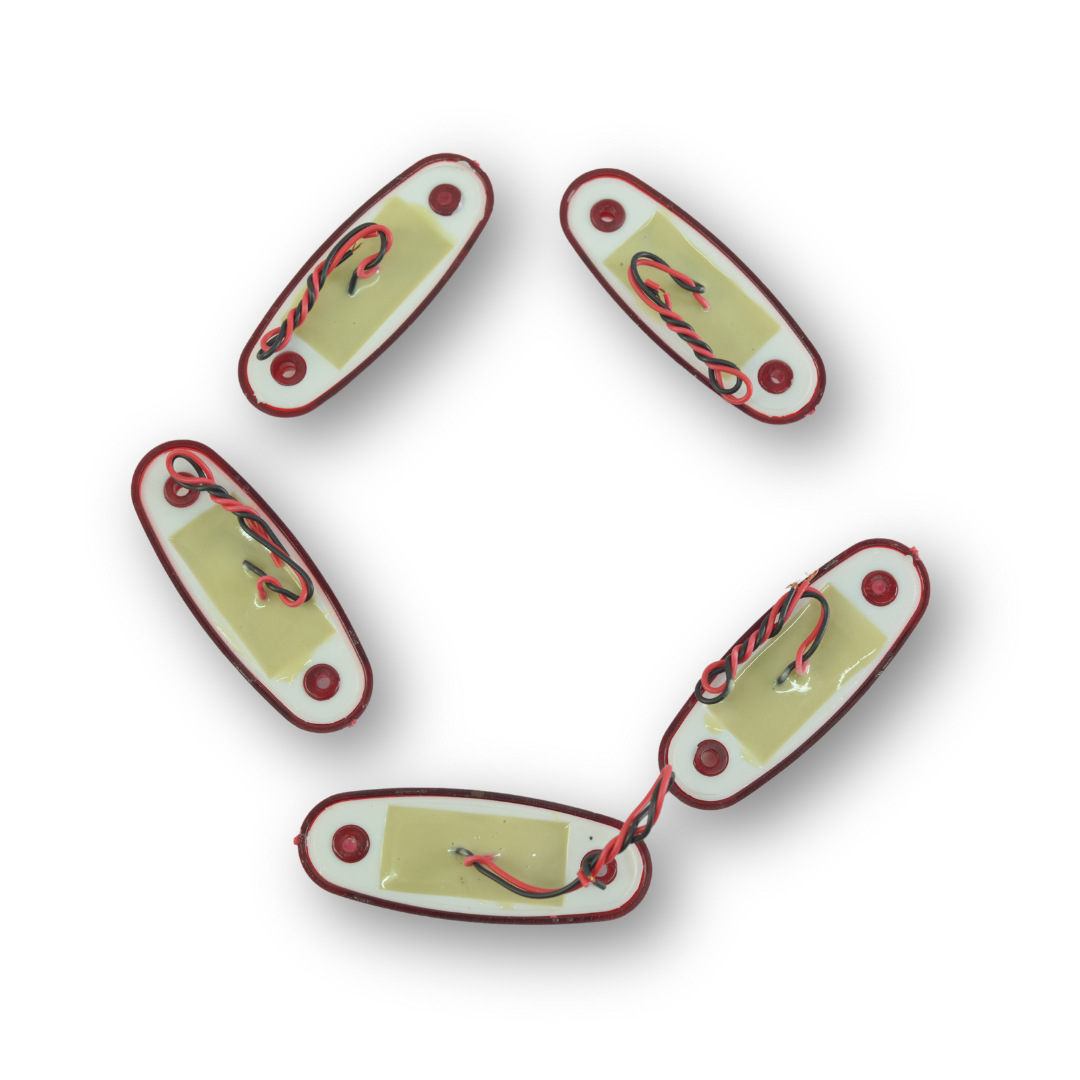 Фонарь габаритный NEON 8 см красный