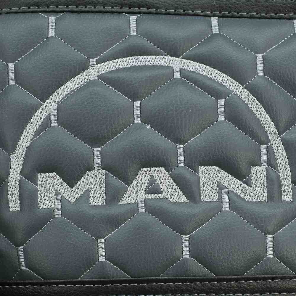 Чехол на сиденья KLF UK MAN TGX,TGA,TGL,TGM,TGS; (2007-2020) 2 ремня, водитель и пассажир (Низкий) Серый
