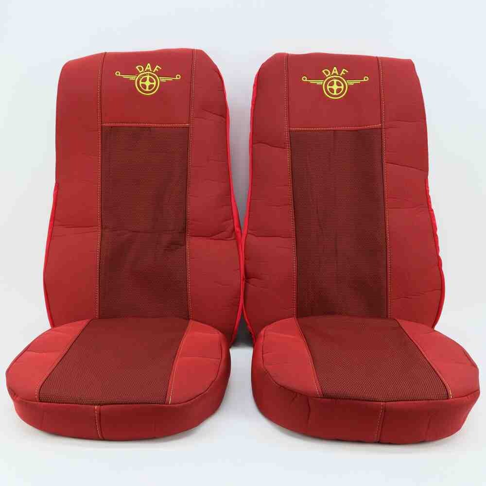 Чехол на сиденья DAF XF105 106 XG CF85 LF (2013-2024)  шир. спинка  красный