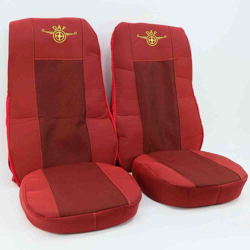 Чехол на сиденья DAF XF105 106 XG CF85 LF (2013-2024)  шир. спинка  красный