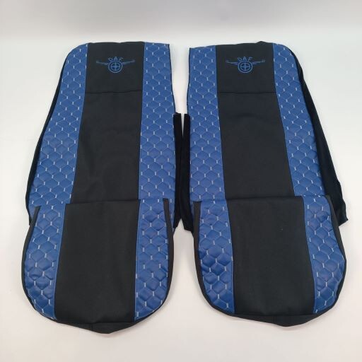 Чохол на сидіння DAF XF105 106 XG CF85 LF (2013-2024) Екошкіра,, широка спинка, сині (ST) Чохол на сидіння DAF XF105 106 XG CF85 LF (2013-2024) Екошкіра,, широка спинка, сині (ST)