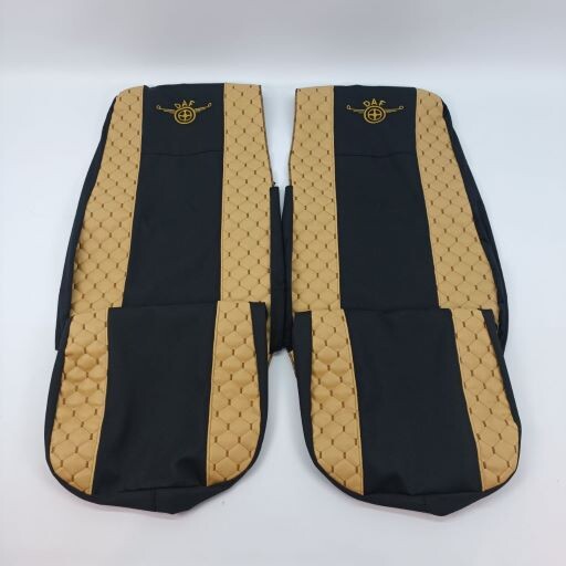 Чехол на сиденья Экокожа DAF XF105 106 XG CF85 LF (2013-2024) шир. спинка бежевый ST Чехол на сиденья Экокожа DAF XF105 106 XG CF85 LF (2013-2024) шир. спинка бежевый ST