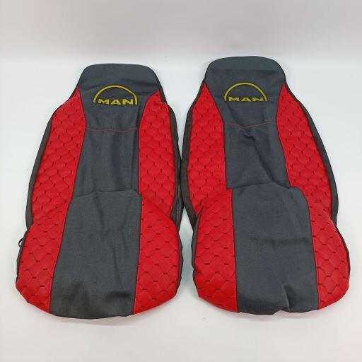 Чохол на сидіння Екошкіра MAN TGX,TGA,TGL,TGM,TGS; (2005-2020) без ременів червоний (ST)