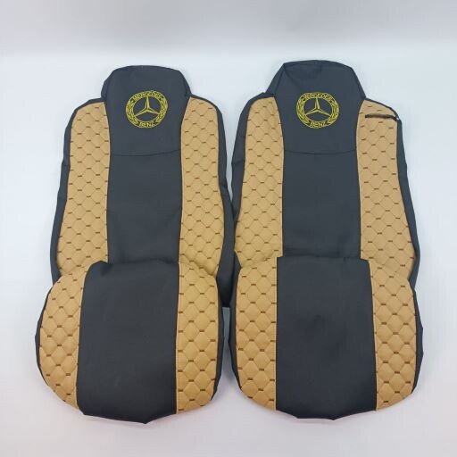 Чехол на сиденья Экокожа MERCEDES вод.пилот с ремнем-пасс пилот беж.