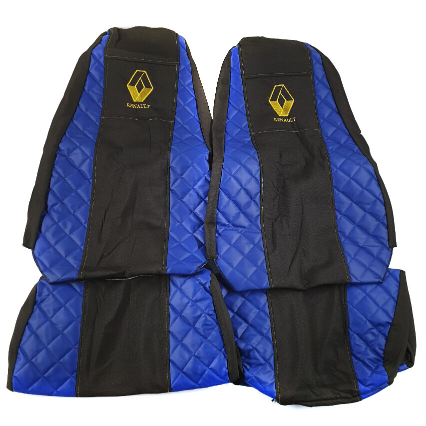 Чохол на сидіння Екошкіра, Renault Premium (2005-2013) (пілот) синій Чохол на сидіння Екошкіра, Renault Premium (2005-2013) (пілот) синій