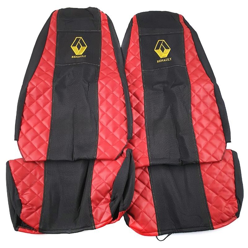 Чохол на сидіння Екошкіра, Renault Premium (2005-2013) (пілот) червоний Чохол на сидіння Екошкіра, Renault Premium (2005-2013) (пілот) червоний