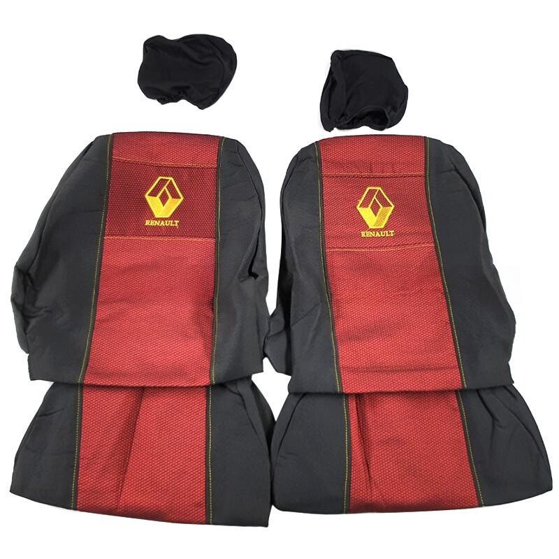 Чохол на сидіння Renault Premium (2005-2013) (з підголовником), червоний Чохол на сидіння Renault Premium (2005-2013) (з підголовником), червоний