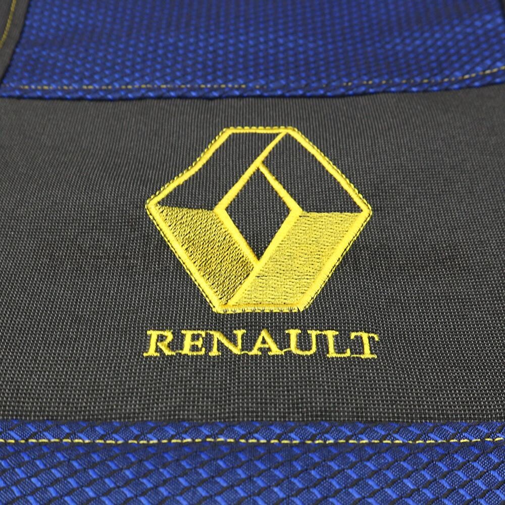 Чехол на сиденья Renault Premium (2005-2013) (с подголовником) синий Чехол на сиденья Renault Premium (2005-2013) (с подголовником) синий