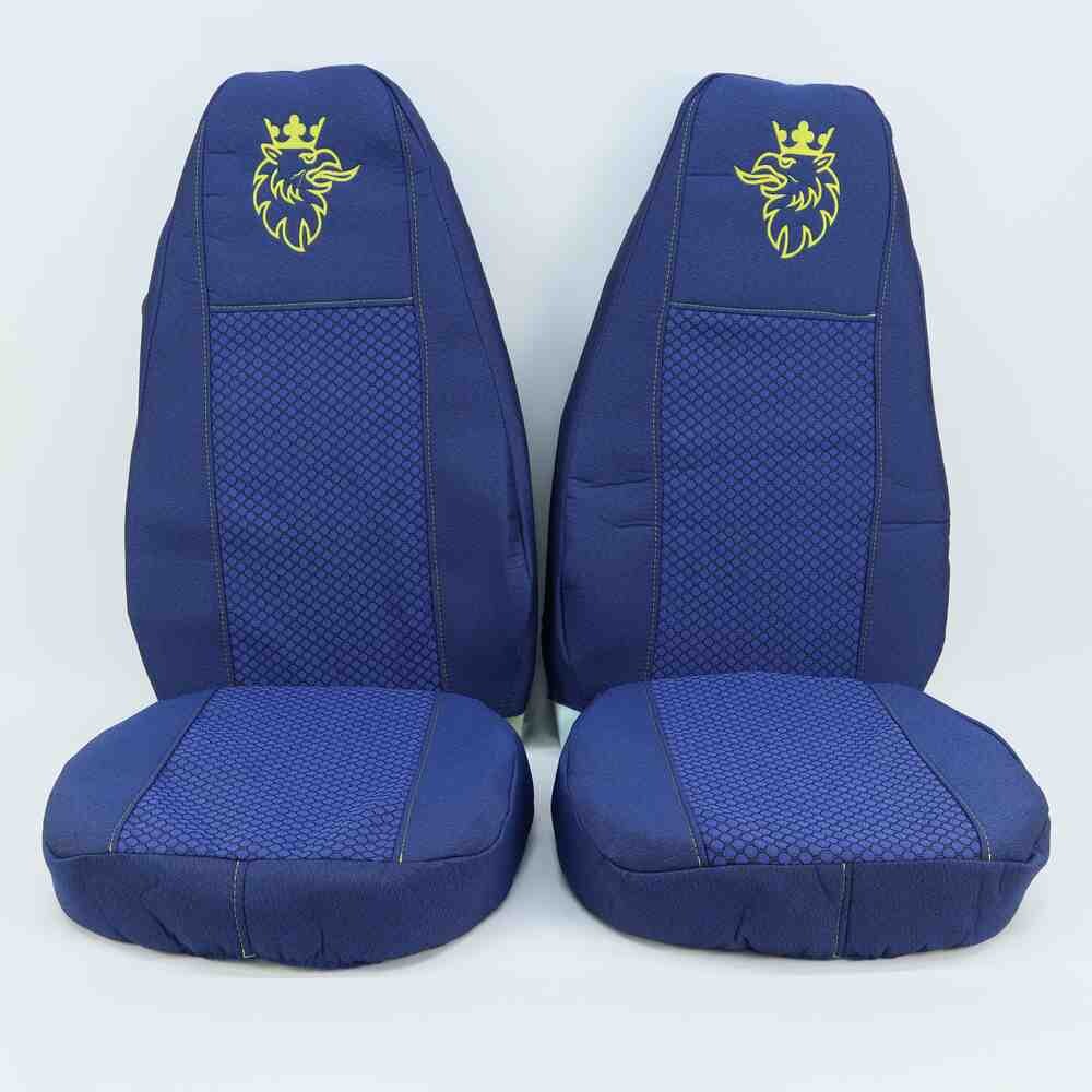 Чохол на сидіння SCANIA R,G,P (2004-2017) водій пілот - пас. пілот, з ременем синій,