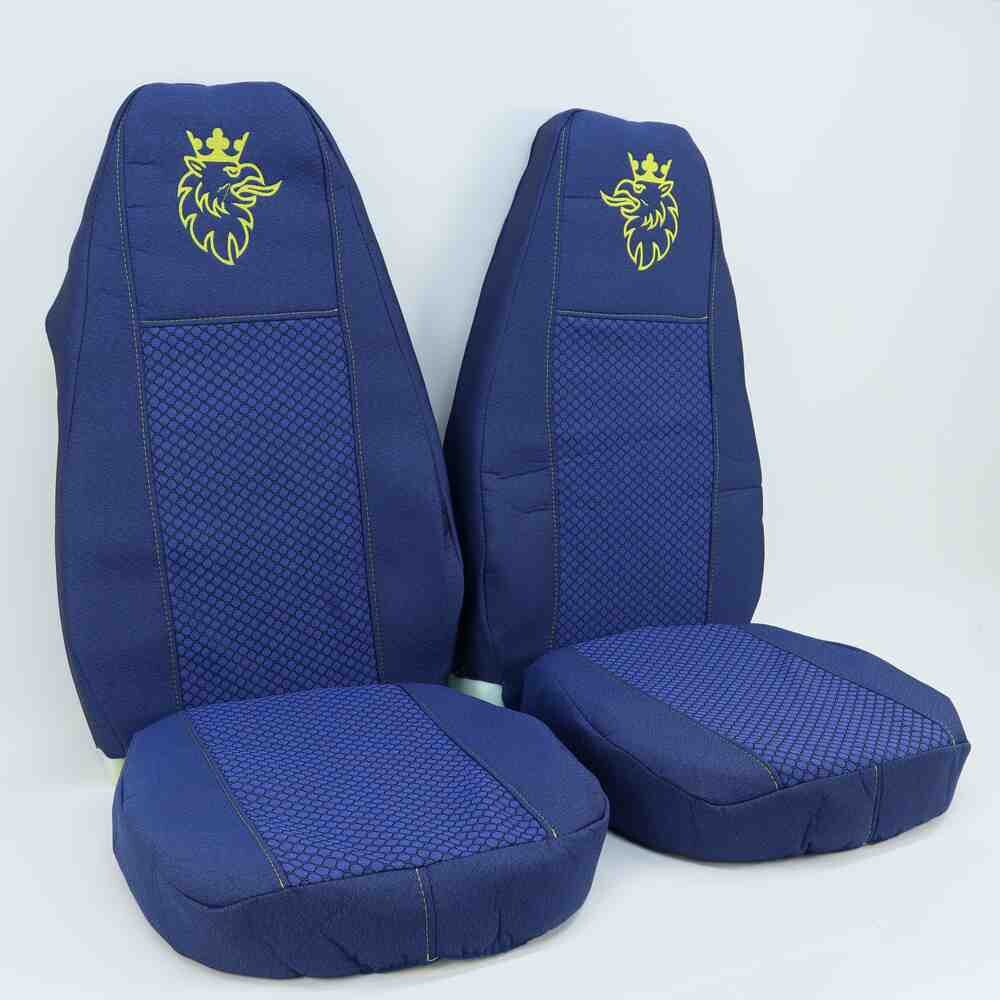 Чохол на сидіння SCANIA R,G,P (2004-2017) водій пілот - пас. пілот, з ременем синій,
