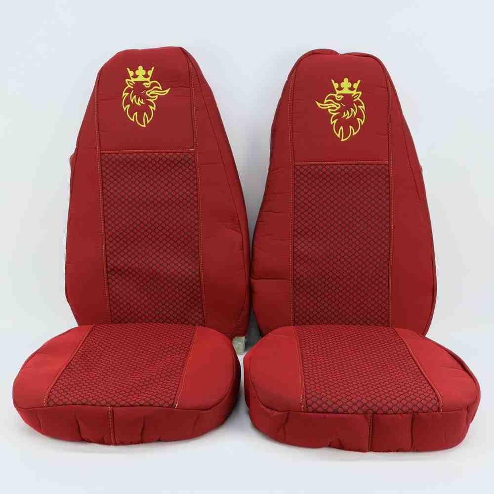 Чохол на сидіння SCANIA R,G,P (2004-2017) водій пілот - пас. пілот, з ременем червоний,