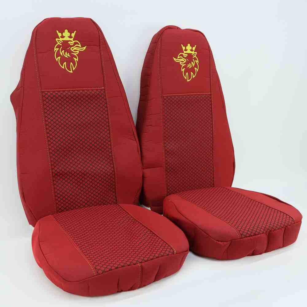 Чохол на сидіння SCANIA R,G,P (2004-2017) водій пілот - пас. пілот, з ременем червоний,