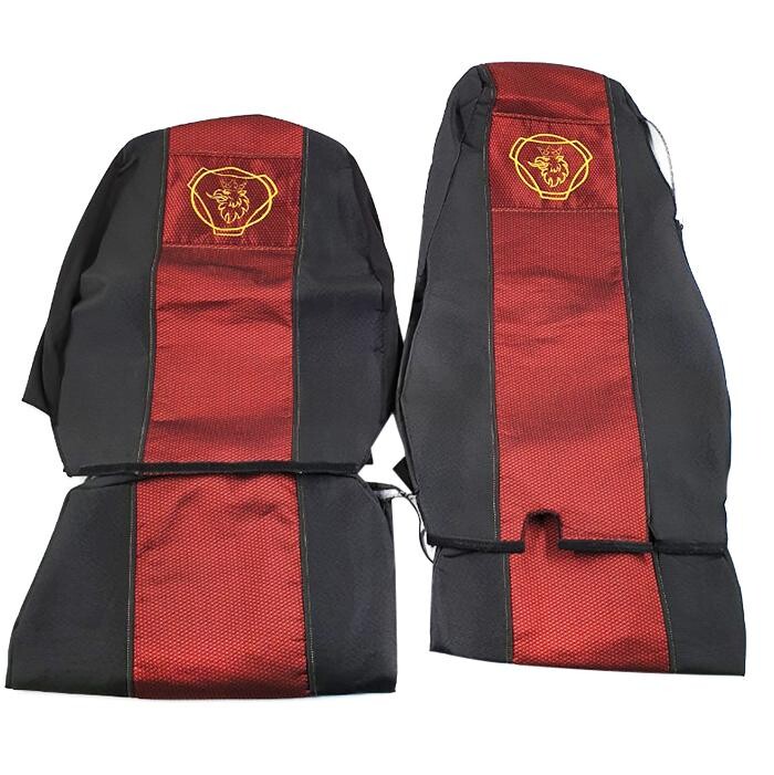 Чохол на сидіння SCANIA R,G,P (2004-2017) водій пілот - пас. складне, червоний Чохол на сидіння SCANIA R,G,P (2004-2017) водій пілот - пас. складне, червоний