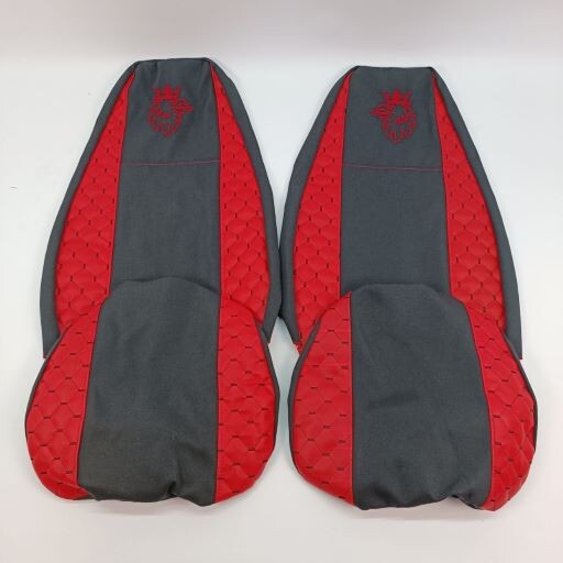 Чохол на сидіння Екошкіра, SCANIA R,G,P (2004-2017) водій пілот - пас. пілот, з ременем, червоний Чохол на сидіння Екошкіра, SCANIA R,G,P (2004-2017) водій пілот - пас. пілот, з ременем, червоний