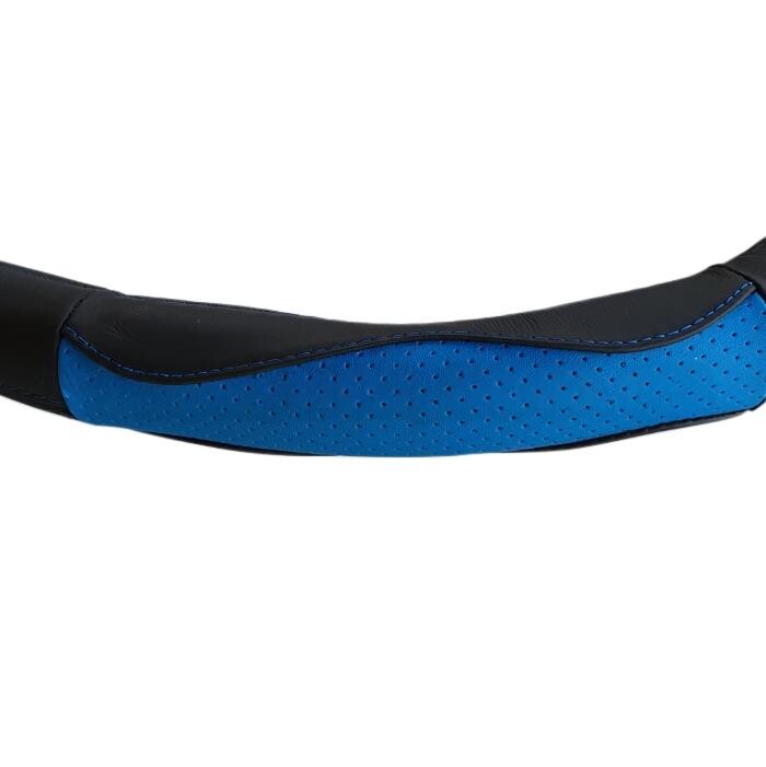 Обплетення керма XXL 45 (шкіра) синя вставка Обплетення керма XXL 45 (шкіра) синя вставка