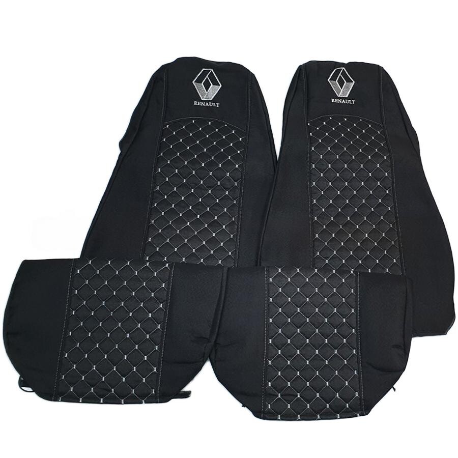 Чохол на сидіння Екошкіра Renault Premium (2005-2013) сірий Чохол на сидіння Екошкіра Renault Premium (2005-2013) сірий