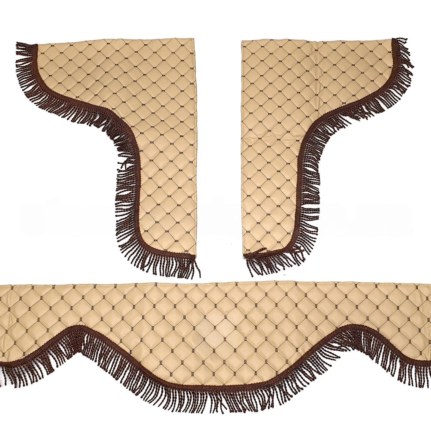 Шторка Экокожа "Wave" VOLVO лоб+косынки бежевая Шторка Экокожа "Wave" VOLVO лоб+косынки бежевая